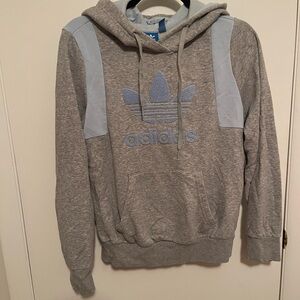 Adidas Gray and Light Blue Women’s  Hoodie